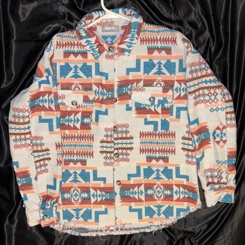 Women's Geometric Pattern Button Down Shirt